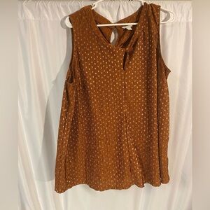 Brown Sleeveless Tank Top